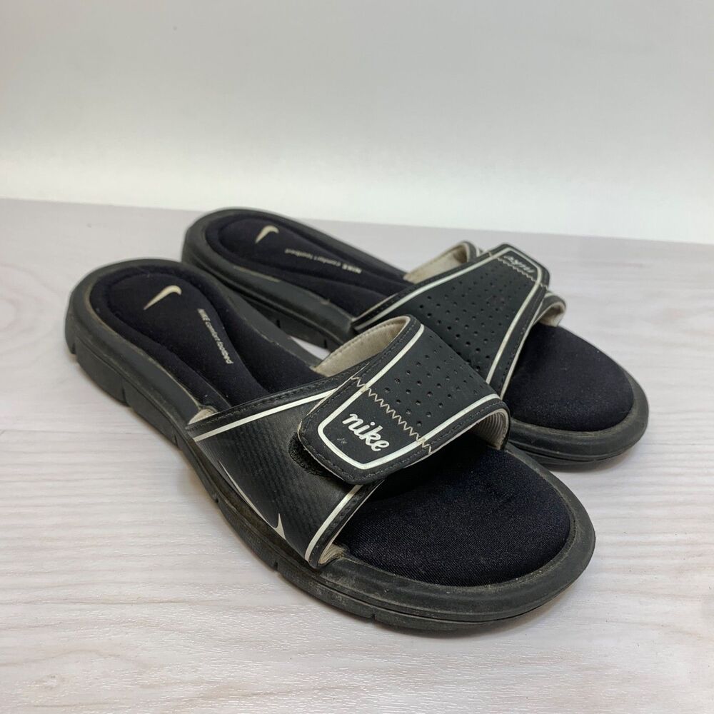 Nike Comfort Slides Sandals Flip‎ Flops Women's Size 7 Black #360383-011 Padded